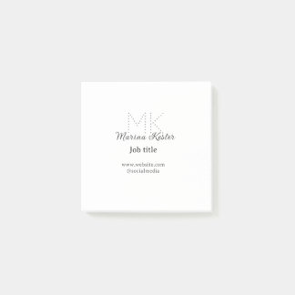 monogram naam vet sociaal website bedrijf baan post-it® notes