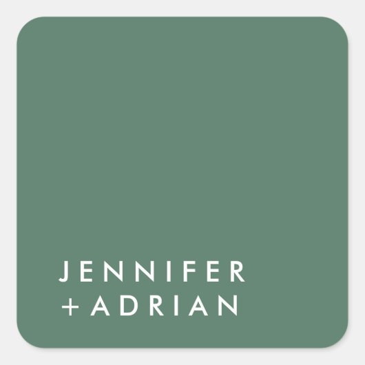 monogram, naam, vierkante sticker (Voorkant)