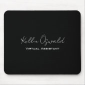 Monogram naam Virtual Assistant Black en White Muismat (Voorkant)