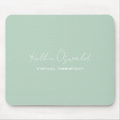 Monogram naam Virtual Assistant Light Green Muismat (Voorkant)