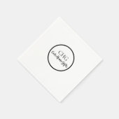 Monogram naam winkel bedrijf  servet (Hoek)