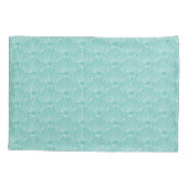 Monogram Naam Witte Zee Shell Pattern Beach House Kussensloop (Achterkant-Links)