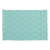 Monogram Naam Witte Zee Shell Pattern Beach House Kussensloop (Achterkant-Rechts)