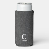 Monogram Naam Zwart Denim Print Slim (Seltzer Achterkant)