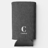 Monogram Naam Zwart Denim Print Slim (Achterkant)