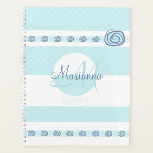 Monogram Name Blue 2025 Modern (Devant)