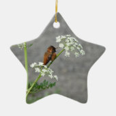 Monogram Name Cute Hummingbird Keramisch Ornament (Voorkant)