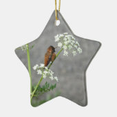 Monogram Name Cute Hummingbird Keramisch Ornament (Links)