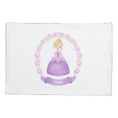 Monogram Name Girl Princess Kussensloop (Achterkant)