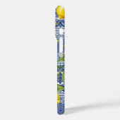 Monogram Name Lemon Blue French Country Tile  Case-Mate iPhone Case (Achterkant / Links)