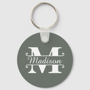 Monogram name sign sleutelhanger
