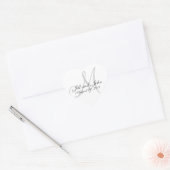 Monogram Namen Datum Bruiloft Seal Stickers (Envelop)