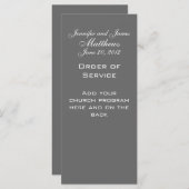 Monogram Namen Datum Trouwdienst Kerk Programma (Voorkant / Achterkant)