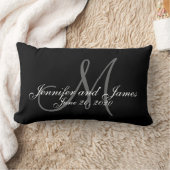 Monogram Names Foto Weddenschap Kussen (Deken)