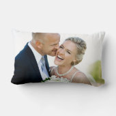 Monogram Names Foto Weddenschap Kussen (Achterkant)