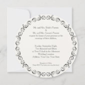 Monogram Names Simple Wedding Invitation Kaart (Achterkant)
