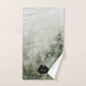 Monogram Natuur Stempel | Aangepaste Naam Bad Handdoek (Handdoek)