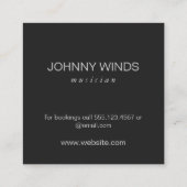 Monogram natuurlijk groot type vierkante visitekaartje (Achterkant)