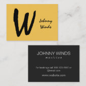 Monogram natuurlijk groot type visitekaartje (Voorkant / Achterkant)