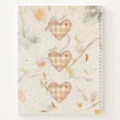 Monogram natuurlijk mooi aards moerbeipapier notitieboek (Achterkant)