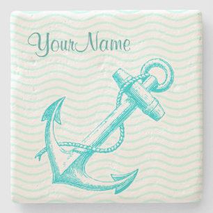Monogram Nautical Drink Coasters Stenen Onderzetter