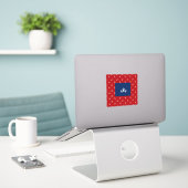 Monogram Nautical Vinyl Custom Cut Sticker (Laptop op bureau)