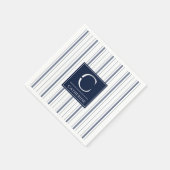 Monogram Nautical White en Navy Blue Servet (Hoek)