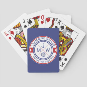 Monogram Nautilus Logo Ankerwiel Roer Motto Pokerkaarten
