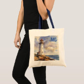 Monogram Nautilus Vuurtoren Tote Bag (Voorkant (product))