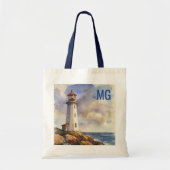 Monogram Nautilus Vuurtoren Tote Bag (Voorkant)