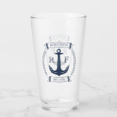 Monogram Nautilusanker Glas (Achterkant)