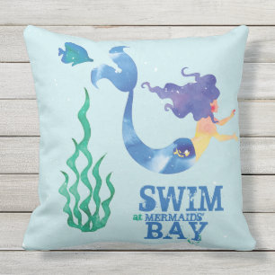 Monogram. Nautisch. Mermaids' Bay. Familienaam. Buitenkussen