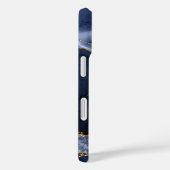 Monogram Navy Blue Agate Geode Gold Script Case-Mate iPhone Case (Achterkant / Rechts)