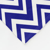 Monogram Navy Blue Chevron Pattern met Hot Pink Fleece Deken (Hoek)