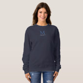 Monogram Navy Blue Clothing Sweatshirt (Voorkant volledig)