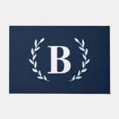 Monogram Navy Blue Doormat Deurmat (Voorkant)