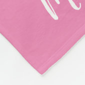 Monogram Navy en Pink Trellis | bewerkbare kleuren Fleece Deken (Hoek)