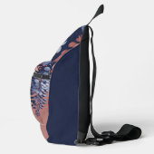 Monogram Navy Roos Wisteria Elegantie Sling Bag (Rechts)