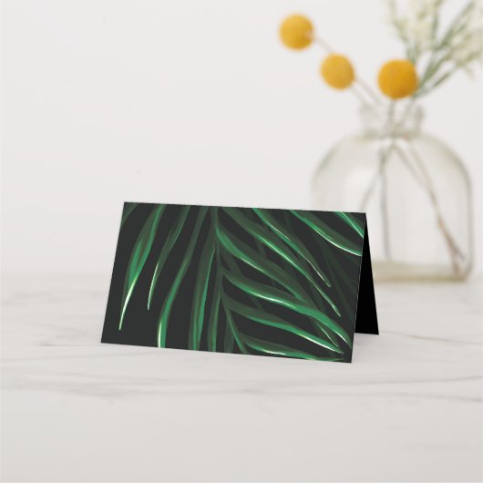 Monogram Neon Arches Palm Leaf Tropische bruiloft (Achterkant)