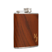 Monogram Nep Hout Heupfles (Rechts)