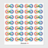 Monogram Neurodiversity Autism Acceptatie Rainbow Sticker (Vel)
