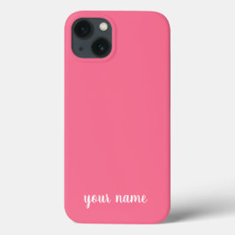 Monogram neutraal minimalistisch roze iPhone 13 hoesje