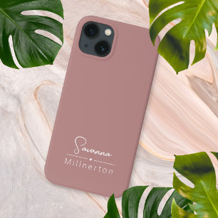 Monogram Neutraal Modern Minimalist Elegant iPhone 13 Hoesje