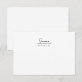 Monogram Neutraal Modern Minimalist Elegant Notitiekaartje (Voorkant / Achterkant)