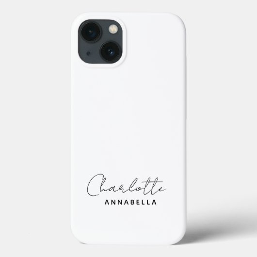 Monogram Neutraal | Modern minimalistisch stijlvol Case-Mate iPhone Case (Achterkant)