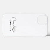Monogram Neutraal | Modern minimalistisch stijlvol Case-Mate iPhone Case (Achterkant (horizontaal))