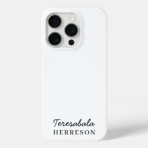 Monogram Neutraal Modern Minimalistisch Stijlvol iPhone 15 Pro Case