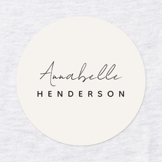 Monogram Neutraal | Modern minimalistisch stijlvol Labels (Design 2)