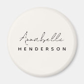 Monogram Neutraal | Modern minimalistisch stijlvol Magneet (Voorkant)