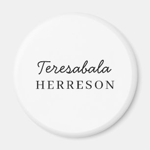 Monogram Neutraal Modern Minimalistisch Stijlvol Magneet